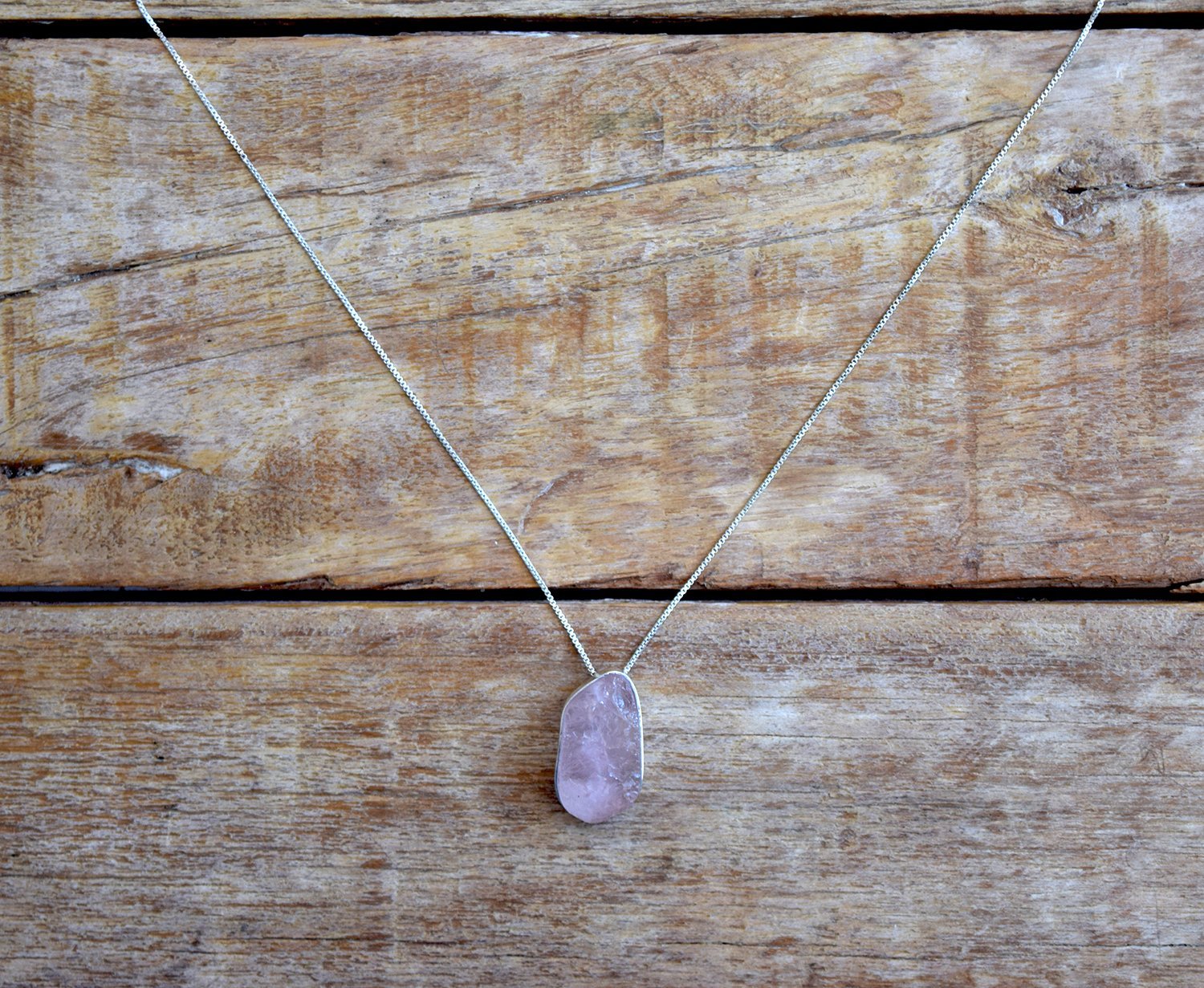 Alter Raw Necklace - Rose Quartz - Alke
