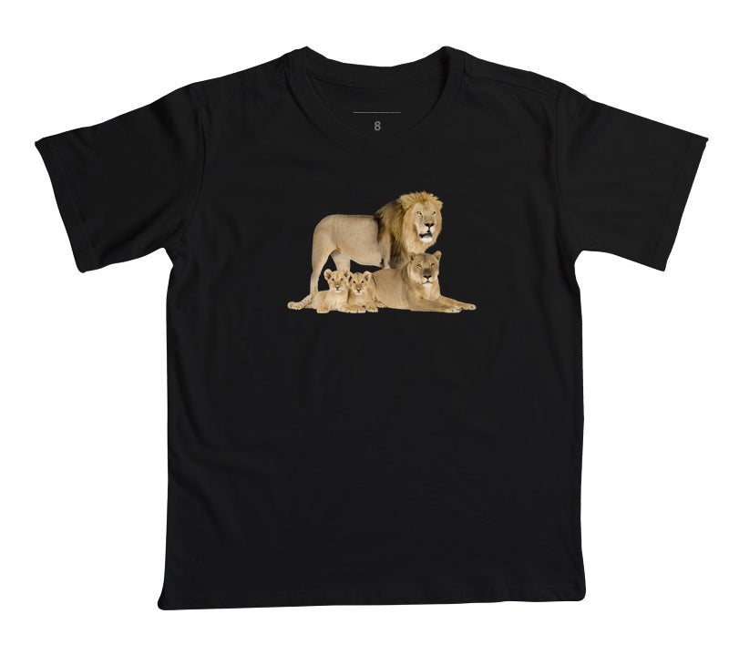 Camiseta Infantil Minha Família Leão