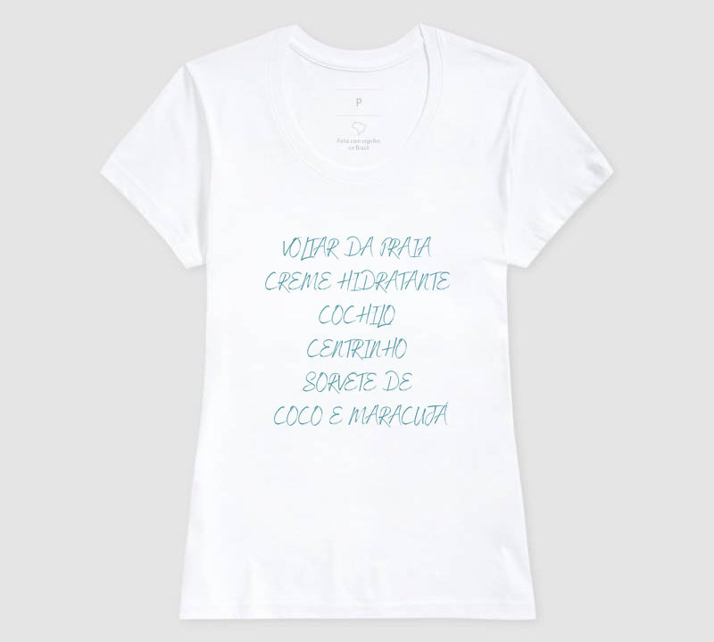 Camiseta Voltar da Praia
