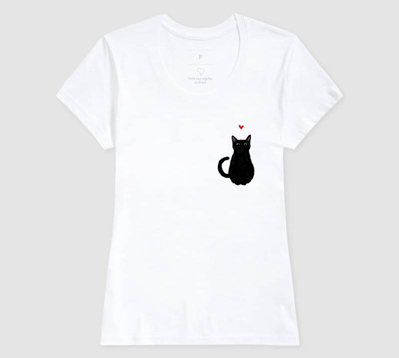 Camiseta Gato Preto