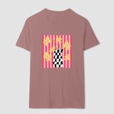 Camiseta Flores Xadrez