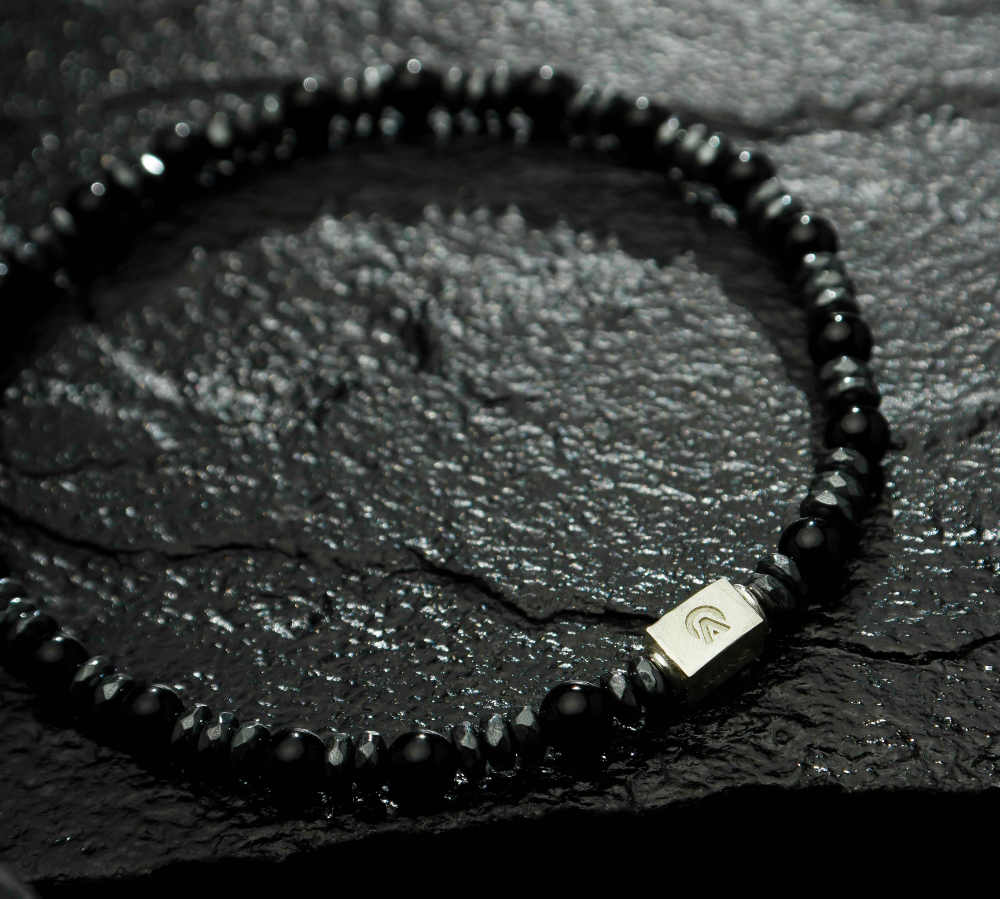 Pulseira Masculina Ágata Negra