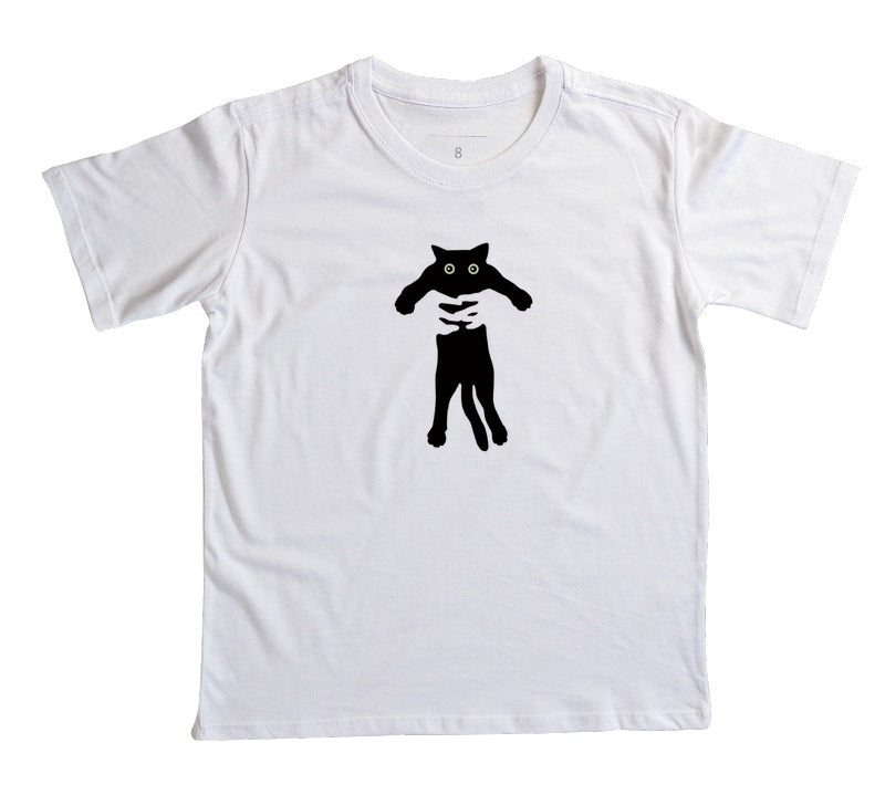 Camiseta Infantil Gato No Colo