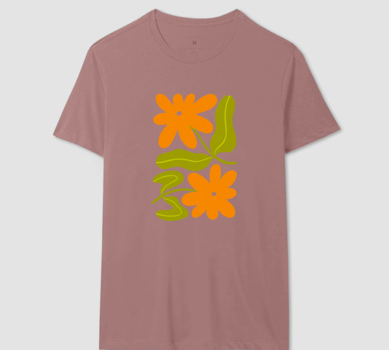 Camiseta Orange Bloom