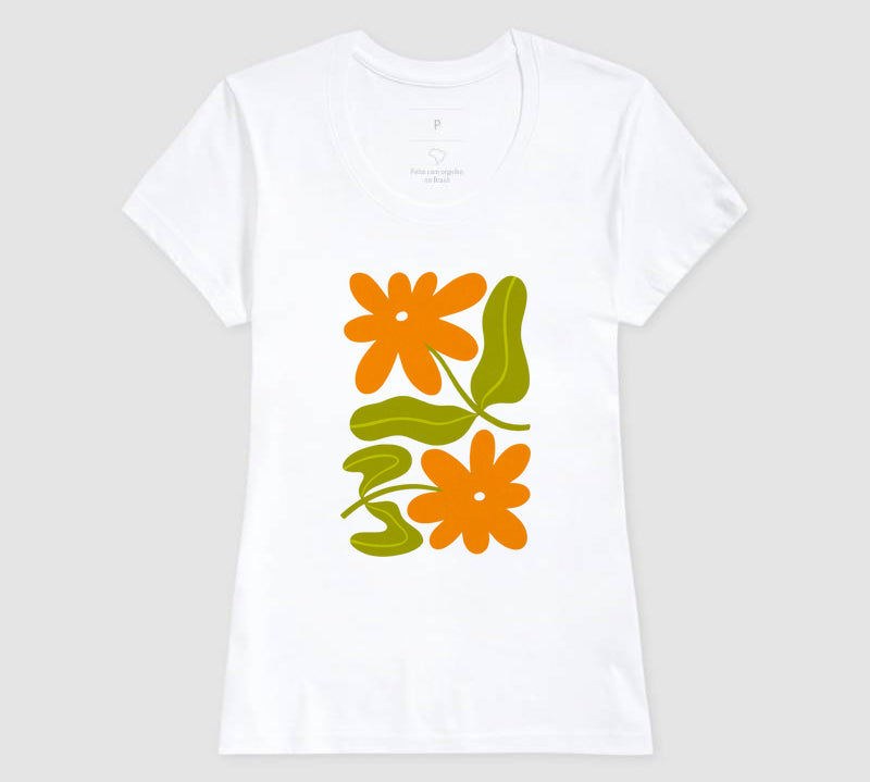 Camiseta Orange Bloom