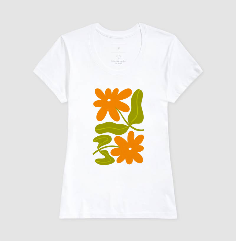 Camiseta Orange Bloom