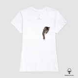 Camiseta Gato Brincando | Algodão Peruano |