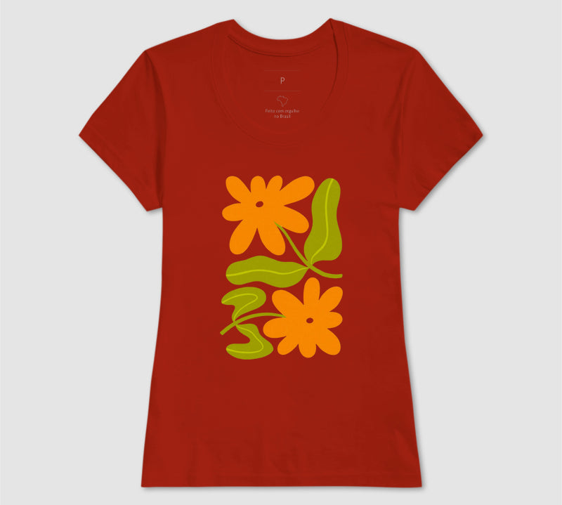 Camiseta Orange Bloom