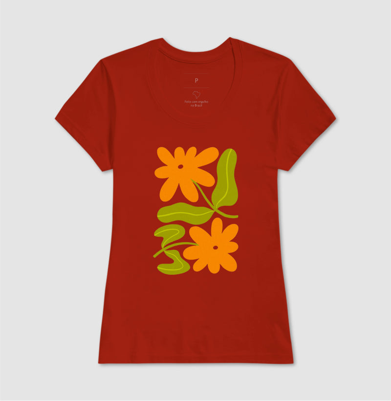 Camiseta Orange Bloom
