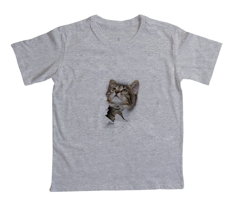 Camiseta Infantil Gato Brincando II
