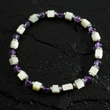Pulseira Ametista e Madrepérola (4mm)