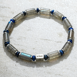Pulseira Labradorita Tubo (5mm)