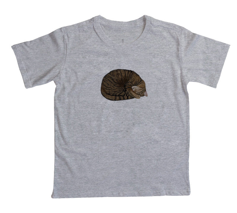 Camiseta Infantil Gato Dorminhoco