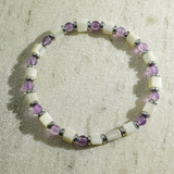 Pulseira Ametista e Madrepérola (4mm)