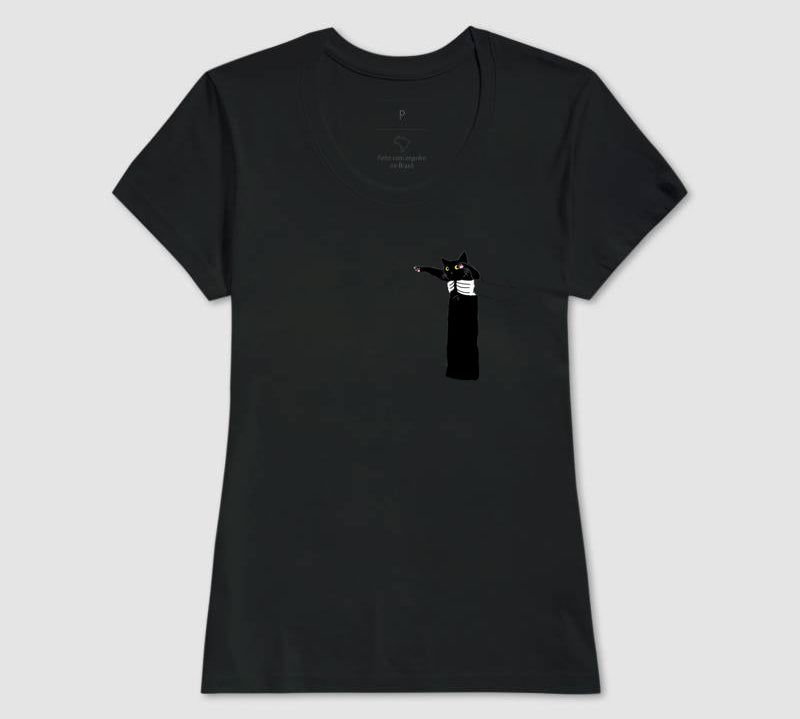 Camiseta Gatinho Pantera Negra