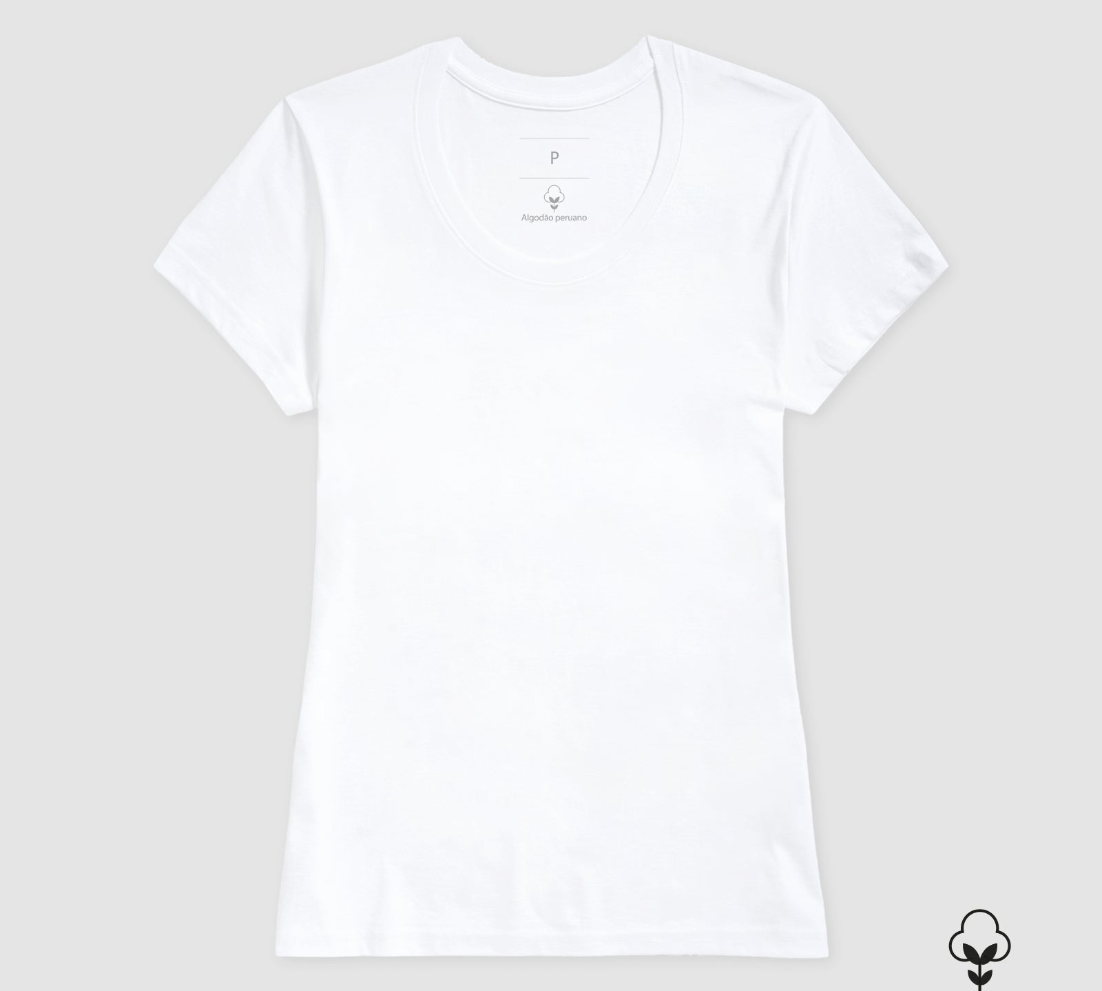 Camiseta Básica Algodão Peruano Branca