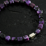 Pulseira Charoite Cubo (5mm)