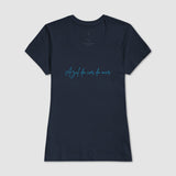 Camiseta Azul da Cor do Mar