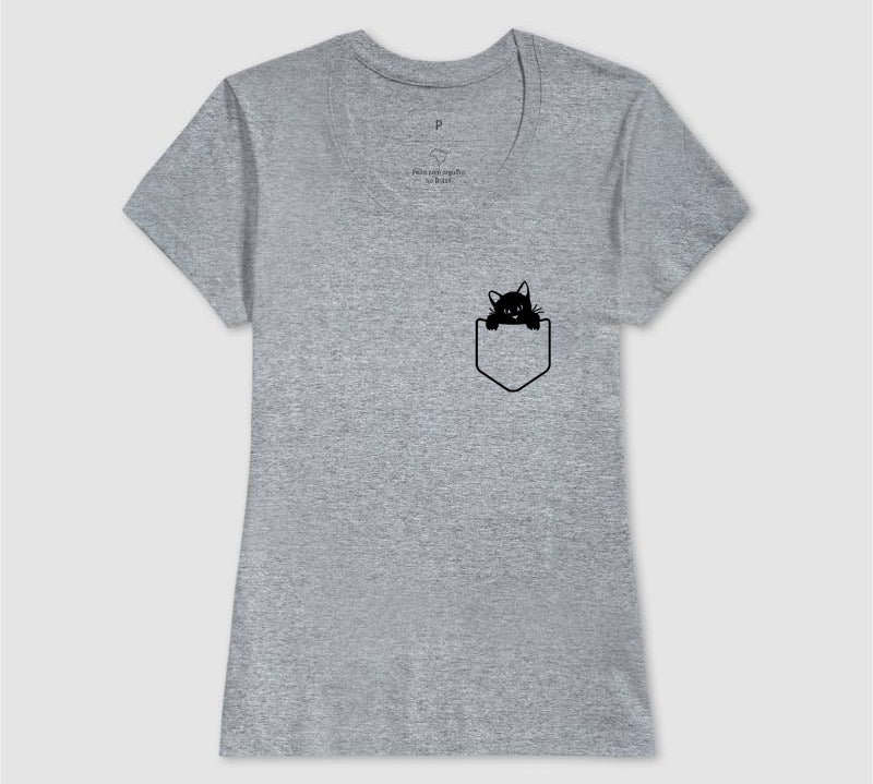 Camiseta Gato no Bolso