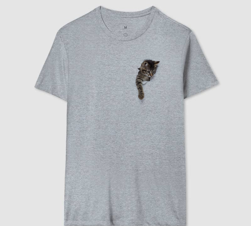 Camiseta Gato Brincando
