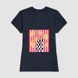 Camiseta Flores Xadrez