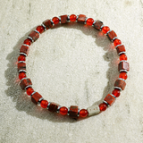 Pulseira Jaspe Vermelho e Cornalina (4.5mm)