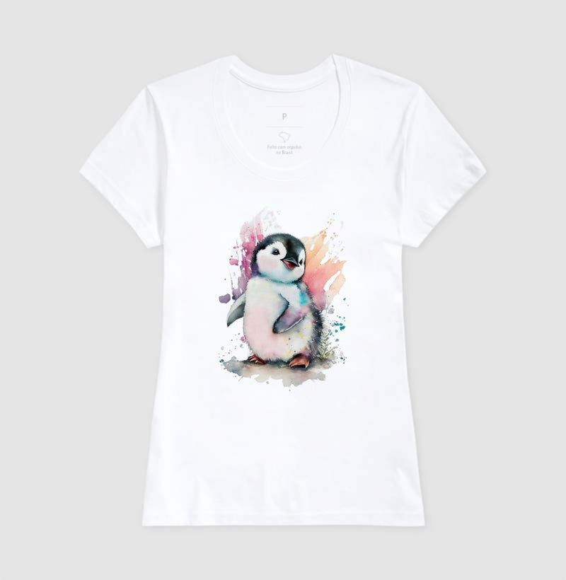 Camiseta Pinguim Tropical