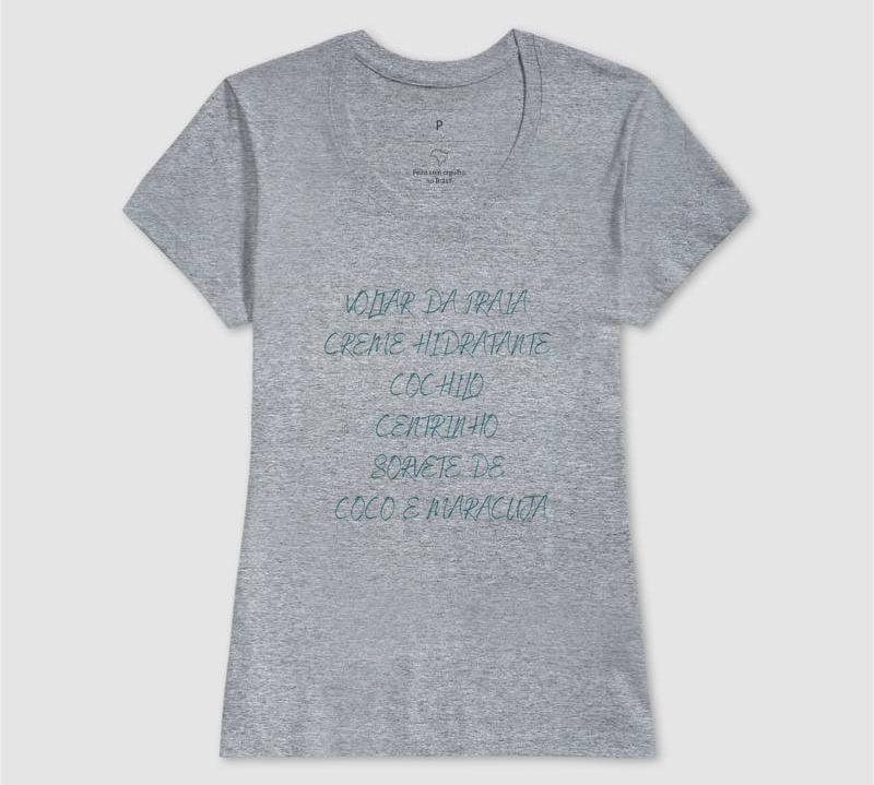 Camiseta Voltar da Praia