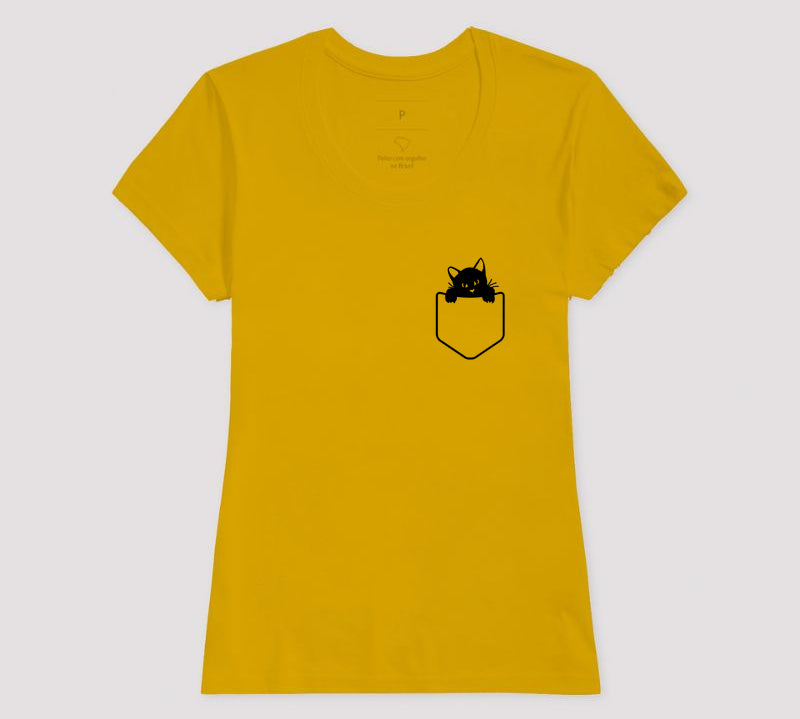 Camiseta Gato no Bolso