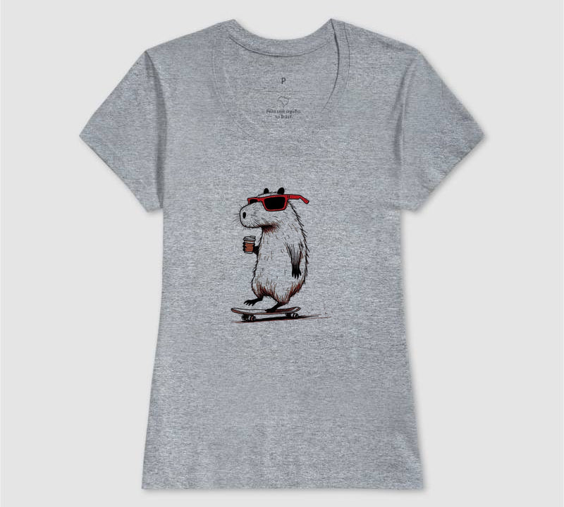 Camiseta Skate Capivara