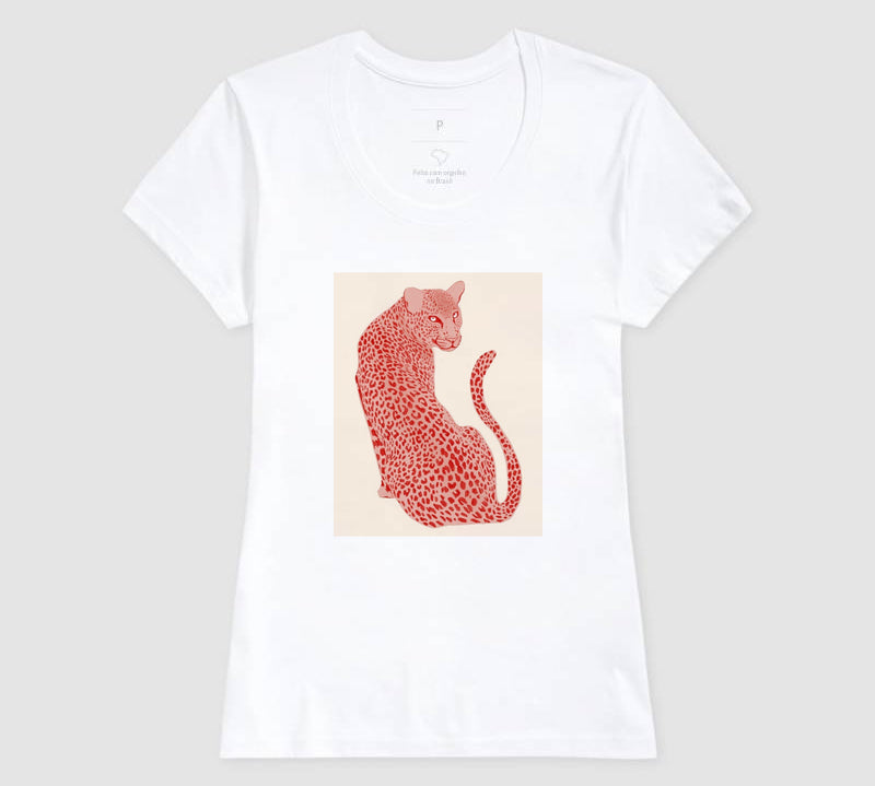 Camiseta Leopardo Rosa