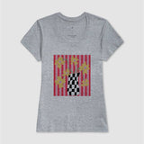 Camiseta Flores Xadrez