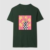 Camiseta Flores Xadrez