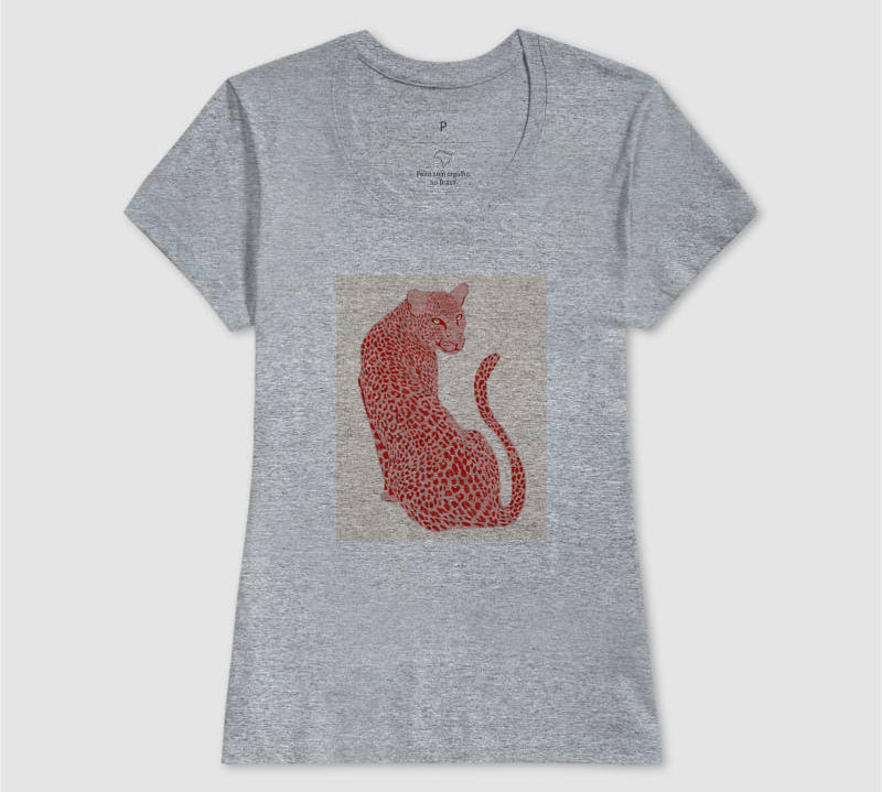 Camiseta Leopardo Rosa