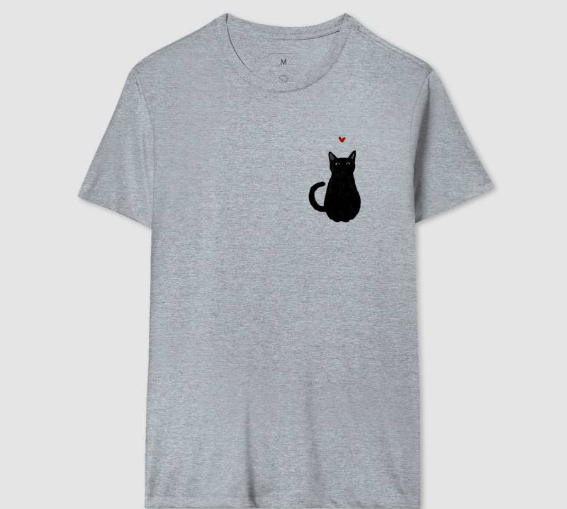 Camiseta Gato Preto