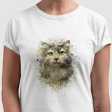Camiseta Aquarela Gato