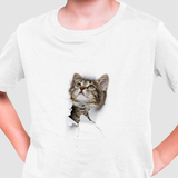 Camiseta Infantil Gato Brincando II