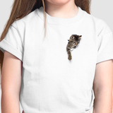 Camiseta Infantil Gato Brincando