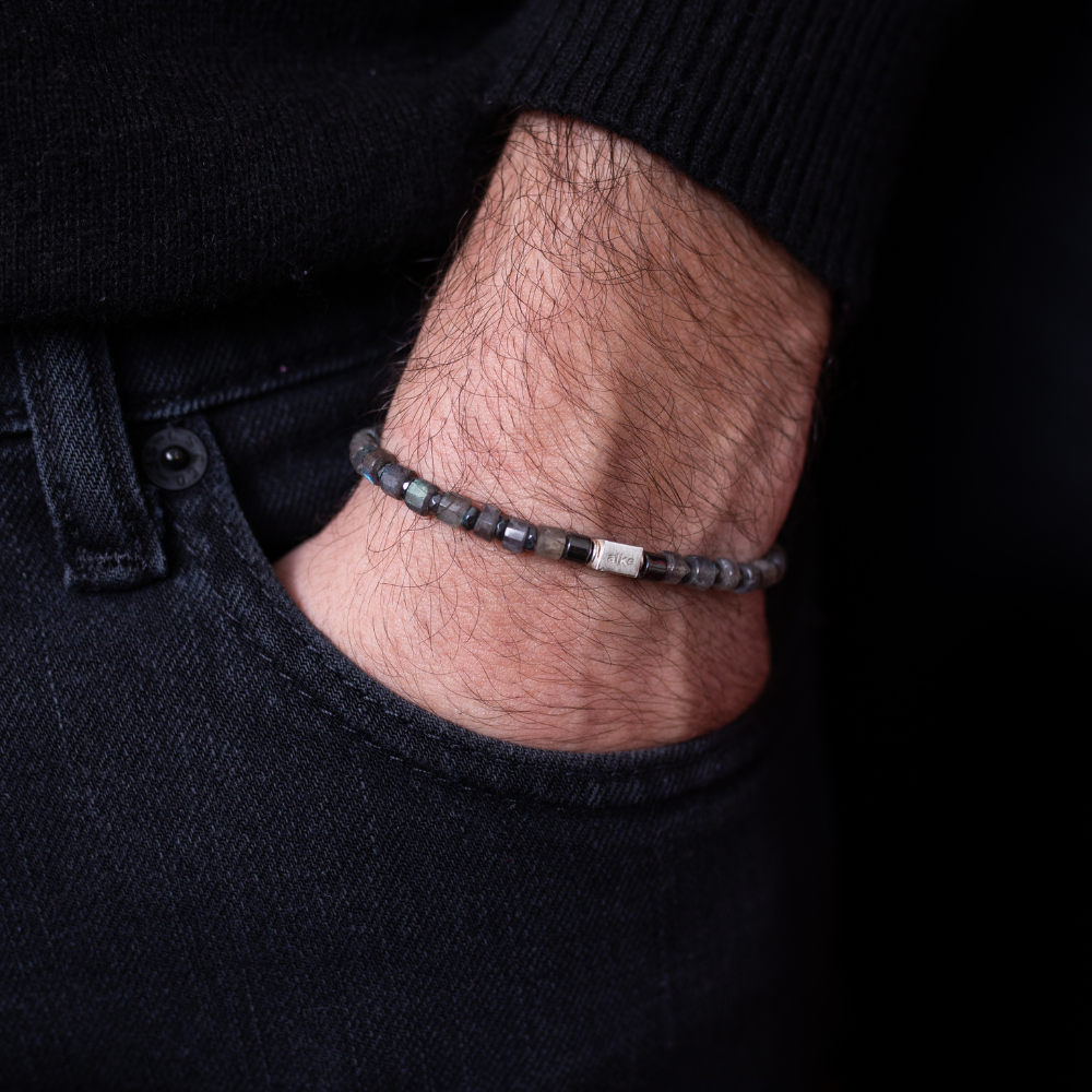 Labradorita Pulseira Masculina