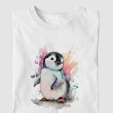 Camiseta Infantil Pinguim Tropical