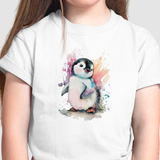 Camiseta Infantil Pinguim Tropical