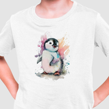 Camiseta Infantil Pinguim Tropical