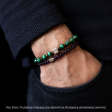 Pulseira Malaquita e Ametista