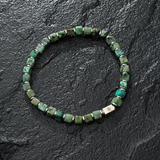 Pulseira Turquesa Africana Cubo (4mm)