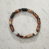 Pulseira Ágata Listrada (6mm)