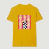 Camiseta Flores Xadrez
