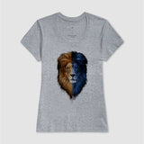 Camiseta Leão Azul e Amarelo