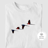 Camiseta Araras Vermelhas | Algodão Peruano |