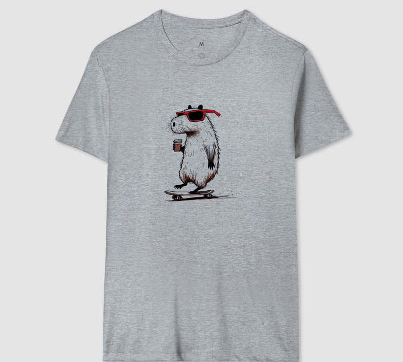 Camiseta Skate Capivara