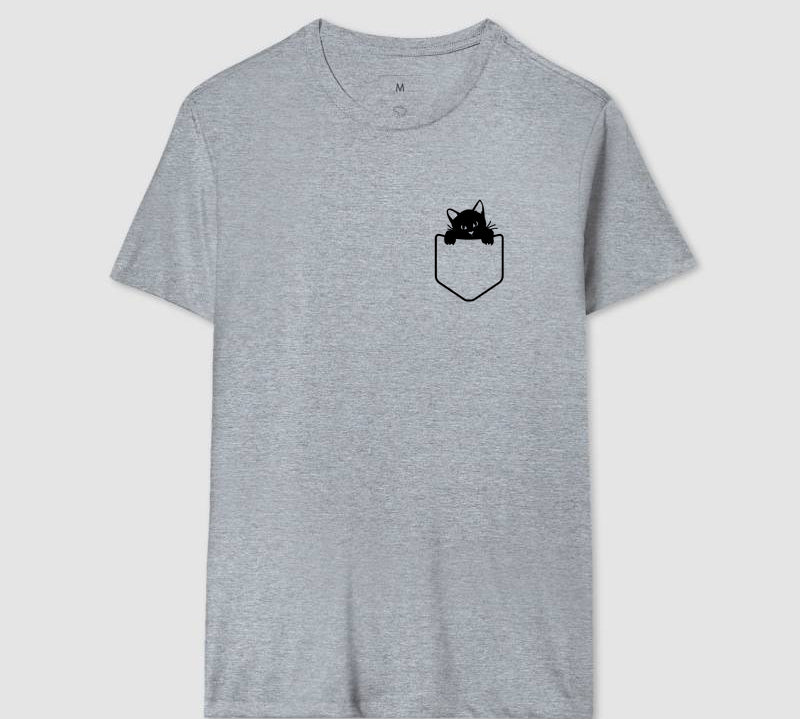 Camiseta Gato no Bolso